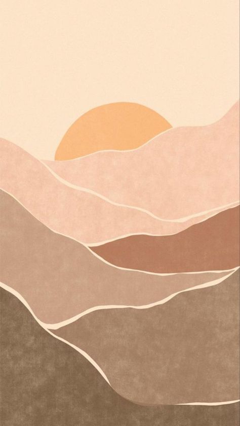 Pfp Ideas Aesthetic, Earth Tone Aesthetic, 2023 Minimalist, Artsy Background, Phone Wallpaper Boho, Boho Painting, Boho Wallpaper, Image Nature, Aesthetic Sunset