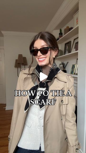 Rebecca Kahane Pankow on Instagram: "How to tie a #scarf 
Will you be trying this method?" Tying A Scarf, Ways To Wear Scarves, Making A Bow, Scarf Hacks, Scarf Wearing, Scarf Wearing Styles, Scarf Blouse, Scarf Styling, Tie Scarves