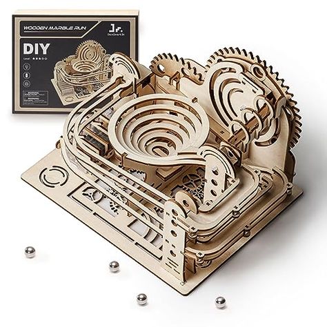 SainSmart Jr. 3D Wooden Puzzles for Adults, Marble Run Wood to Build, Electric Driven Mechanical Model Building Kit, DIY Gift for Aged 14+, Roller Coaster Wooden Marble Run, Mechanical Model, Puzzles For Adults, Marble Run, Model Building Kits, Wooden Puzzles, Model Building, Roller Coaster, Unique Home Decor