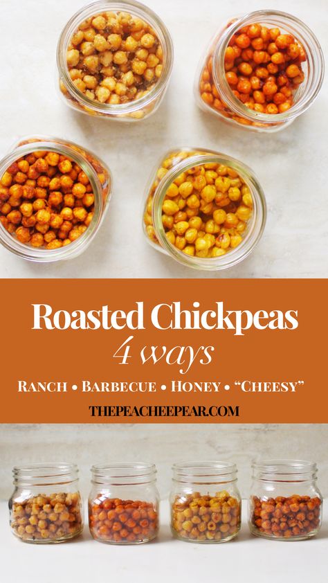 Roasted Chickpeas Flavors, Roadtrip Meals, Honey Roasted Chickpeas, Soy Free Tofu, Flavored Chickpeas, Chickpeas Benefits, Healthy Snacks To Make, Soy Recipes, Crispy Chickpeas