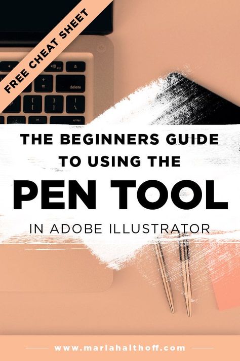 If you've ever played around with Illustrator, you know the power of the pen tool. Here's a tutorial to teach you the basics of the pen tool in Illustrator so you can become an Illustrator superstar! Click through to read more and download the cheat sheet! Adobe Tips, Learn Illustrator, Learning Adobe Illustrator, The Cheat Sheet, Illustrator Tips, Freelancing Tips, Illustrator Brushes, Brand Personality, Blog Graphics