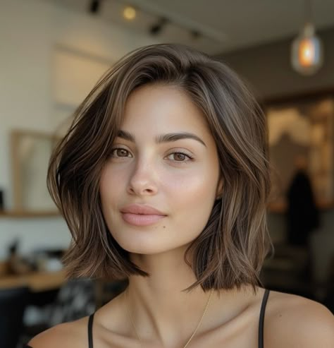 Mom Haircuts, Rambut Brunette, Hair Inspiration Short, Shoulder Length Hair Cuts, Penteado Cabelo Curto, Short Hair Haircuts, 가을 패션, Brunette Hair Color, Bobs Haircuts