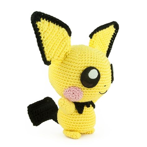 crochet-pattern-pichu-pokemon-amigurumi-2 Pichu Pokemon, Small Stuffed Toys, Pokemon Crochet, Pokemon Crochet Pattern, Pokemon Pattern, Crochet Book, Crochet Books, Crochet Stitches Tutorial, Stuffed Toys