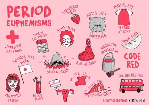 Shark Week Period, Menstruation Humor, First Moon Party, Menstruation Art, Period Party, Big Red Bus, Period Humor, Moon Time, Japanese Flag