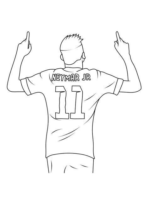 Neymar coloring pages Neymar Jr Drawing Easy, Neymar Drawings, Neymar Drawing Easy, Playing Football Drawing, Footballer Drawing, Neymar Jr Drawing, Neymar Jr Art, Neymar Drawing, Neymar Art