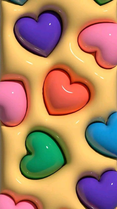 Jelly Background, 3d Wallpaper For Phone, Illustrator 3d, Iphone Wallpaper Violet, 3d Wallpaper Cute, Heart 3d, Jelly Wallpaper, 3d Wallpaper Iphone, Halloween Wallpaper Cute