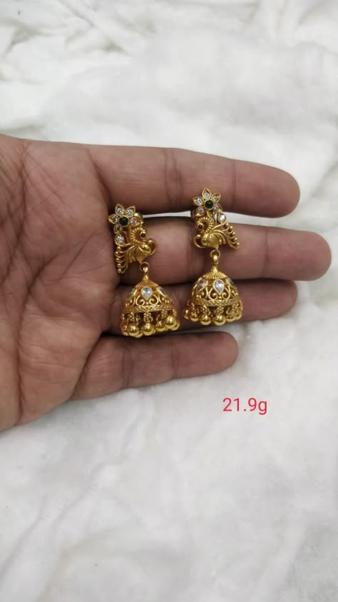 Black Stone Earrings Gold Indian, 2grams Gold Earrings Indian, Small Jhumki Earrings Gold, Buttalu Earrings Gold, Gold Jewelry Prom, Gold Earrings For Kids, Small Earrings Gold, Simple Gold Earrings, Black Beads Mangalsutra Design