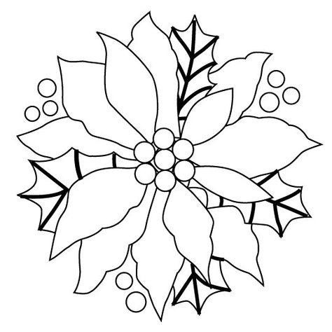 flor de navidad para imprimir y pintar Seasonal Paintings, Printable Christmas Ornaments, Christmas Mosaics, Christmas Embroidery Patterns, Embroidery Christmas, Poinsettia Flower, Online Coloring Pages, Christmas Poinsettia, Christmas Flowers