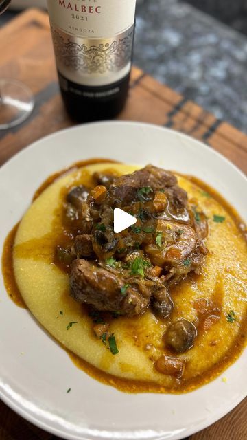 Michelle Lorusso 🇮🇹🇨🇦 Food Blogger on Instagram: "Osso Buco (Braised Veal Shank)   Osso Buco is definitely a favourite of mine. Serving it with polenta just perfects it.  When cooked correctly it's incredibly tender, delicious and this recipe packs it with those Italian flavours. You don't need a knife to cut it that's how tender this meat is!    ✨Let me know if you make it, you won't regret it!   Ingredients 📝 5-6 veal shanks  1 large onion  2 carrots  2 celery stalks  5-6 mushrooms (optional)  2 garlic cloves  1 tablespoons tomato paste  2/3 cup red wine (not sweet)  4 -5 cups beef broth  2 bay leaves  1 tablespoon rosemary  1/2 tablespoon thyme  Olive oil, butter  Salt and pepper   ***to a pot add some olive oil and flour osso bucco, cook 2-3 min on each side and remove set aside * Instant Pot Osso Bucco, Vegan Osso Bucco, Keto Osso Bucco Recipe, Osso Bucco White Wine, Veal Osso Bucco, Veal Shank, Olive Oil Butter, Osso Bucco, Bay Leaves