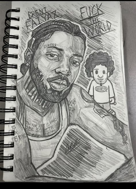 Drawing Brent Faiyaz, Brent Faiyaz Drawing Cartoon, Brent Faiyaz Art Drawing, Brent Faiyaz Sketch, Brent Drawing, Brent Faiyaz Drawing Sketch, Sketches Of Celebrities, Brent Faiyaz Art, Brent Faiyaz Painting