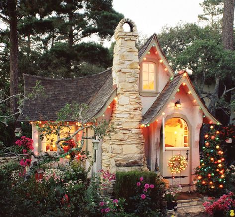 Tiny Victorian Cottage | images via: tales from carmel , storybook1 ) Fairy Tale Cottage, Cute Cottages, Storybook Homes, Little Cottages, A Small House, Fairytale Cottage, Storybook Cottage, Victorian Cottage, Style Cottage