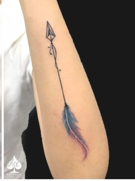 Feather Spine Tattoos For Women, Feather Arrow Tattoo For Women, Arrow Tattoos For Women Forearm, Arrow Tat, Feather Arrow Tattoo, Arrows Tattoo, Arrow Forearm Tattoo, Arrow Tattoos For Women