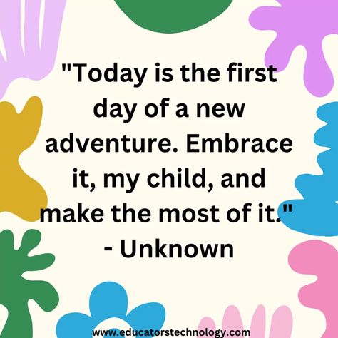 encouraging first day of school quotes for kids at DuckDuckGo School Quotes For Kids, First Day Of School Quotes, Cute Ideas, School Quotes, New Quotes, Quotes For Kids, First Day Of School, First Day, One Day