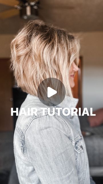 Beth Kohler on Instagram: "Finally! The hair tutorial you’ve been requesting!! 🎉  Hair products: Loreal heat protectant spray (pre-dry) Aveda Air control Hairspray Kevin Murphy Session Spray (hold bottle) Tresemme dry texture spray  Tools: @babylissprousa hair straightener (set at medium heat) @voloom petite (set at 395) Hot Tools 1.25” curling iron (set at 360)  #hair #myhair #hairtutorial #shorthair #blondehair #shortblondehair #shortblondehairstyle #beachwaves #momhair #messyhairstyle #ontrend" Beth Kohler Hair, Beth Kohler, Best Texturizing Spray, 360 Hair, Dry Texture Spray, L'ange Hair, Heat Protectant Spray, Short Hairstyles Fine, Texture Spray