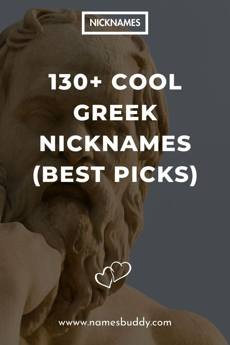 Greek Nicknames Greek Mythology Username Ideas, Nicknames For Yourself, Greek Nicknames, Nicknames For Girlfriends, Love Nicknames, Nicknames For Friends, Nicknames For Boyfriends, Names For Boyfriend, Greek Names