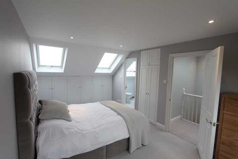 Loft Conversion Lighting, Eaves Wardrobe, Loft Conversion Bedroom, Attic Renovation Ideas, Bedroom Closet Storage, Attic Loft, Attic House, Loft Storage, Attic Conversion