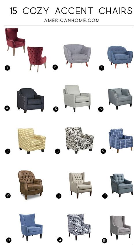 Cozy Accent Chairs, Dinning Room Design, Iconic Chairs, Apartment Living Room Design, Furniture Details Design, Lodge Decor, American Home, Types Of Sofas, Bedroom Furniture Design