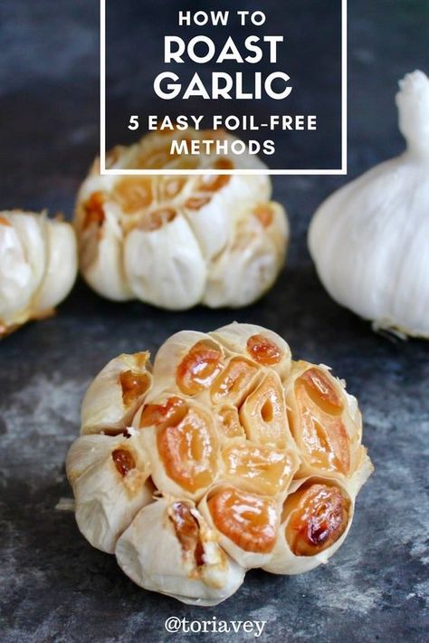 Whole Roasted Garlic, How To Roast Garlic, Roasted Garlic Recipe, Garlic Roaster, Roast Garlic, Food Bites, Roasted Garlic Cloves, Grilled Roast, Garlic Dip