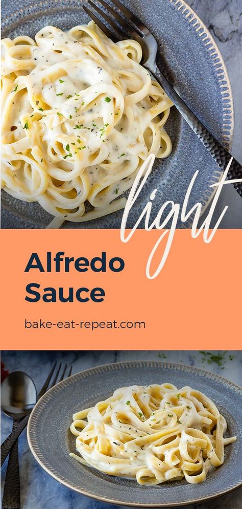 Light Alfredo Sauce, Light Pasta Sauce, Healthy Alfredo Sauce, Alfredo Sauce Easy, Cream Sauce Pasta, Light Pasta, Cheese Sauce For Pasta, Homemade Alfredo, Alfredo Sauce Recipe