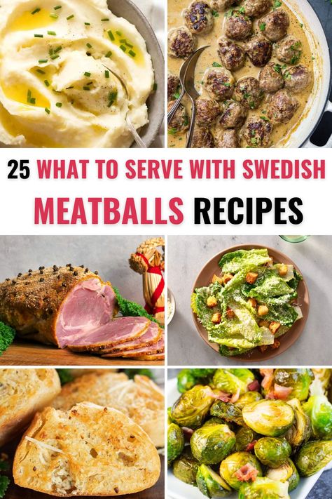 What To Serve With Meatballs, Meatball Side Dishes, Traditional Swedish Meatballs, Easy Swedish Meatball Recipe, Easy Delicious Dinner Recipes, Swedish Meatballs Easy, Meatball Dishes, Meatballs And Gravy, Meatball Dinner