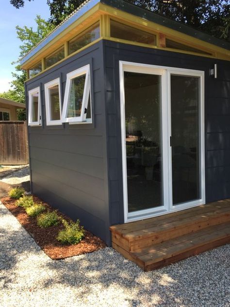 Tuff Shed, Shed Office, Build Your Own Shed, Studio Shed, Mini Movie, Modern Shed, Pub Sheds, Backyard Studio, House Shed