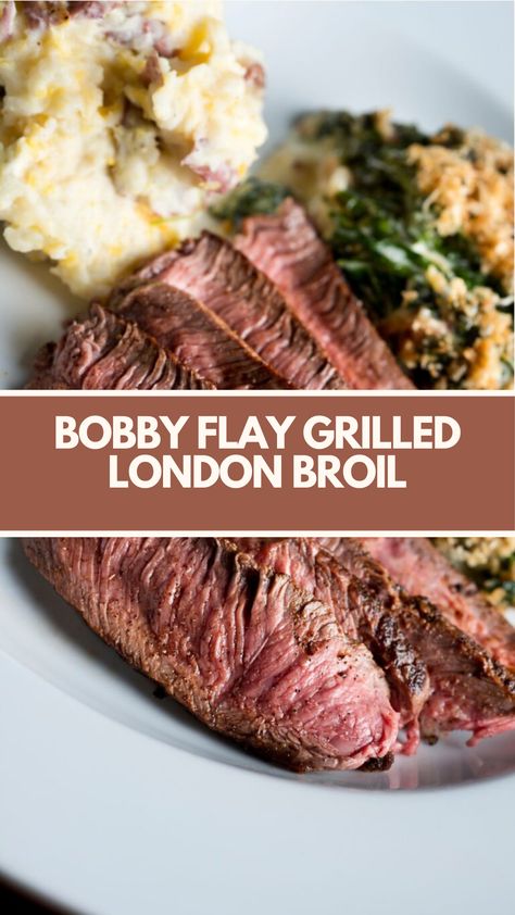 Bobby Flay Grilled London Broil is made with garlic, salt, red wine, balsamic vinegar, soy sauce, honey, and top-round London broil. This recipe takes 4 hours and 30 minutes in total and serves 4 people. Tender London Broil Recipes Grill, Marinade For London Broil On Grill, London Broil Recipes Stove Top, Beef London Broil Recipes, London Broil On Grill, London Broil Recipes Grilled, Grilled London Broil Recipes, Top Round London Broil Recipes, Marinated London Broil