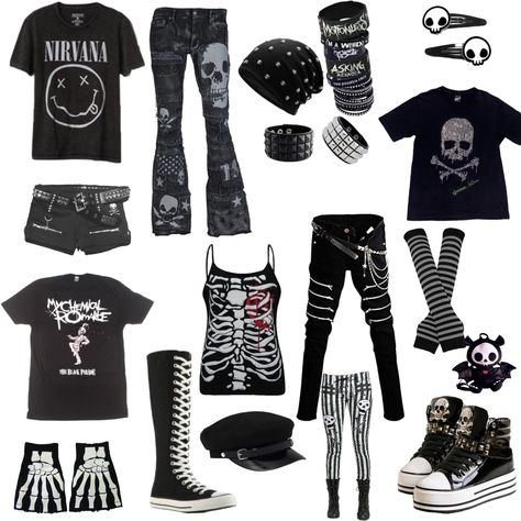 Emo Outfits 2023, Emo Outfit Board, 200s Emo, Emo Inspired Outfits, Scene Emo Outfits 2000s, Real Emo Outfits 2000s, Emo Clothes 2000s, Emo Clothes, Emo Clothing