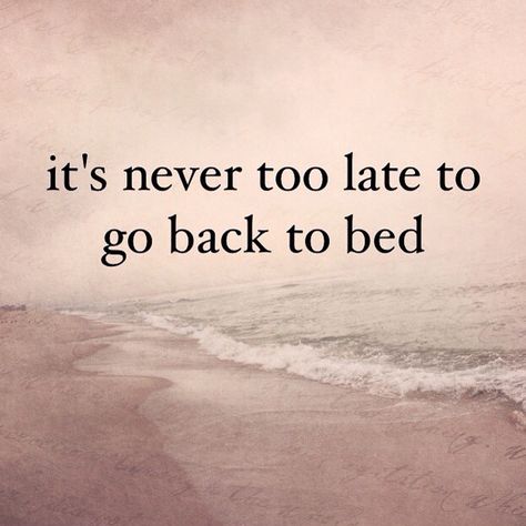 It's never too late to go back to bed. Demotivational Quotes, Bed Quotes, Just Give Up, Bed Back, Brutally Honest, Never Too Late, A Quote, Bones Funny, Monday Motivation