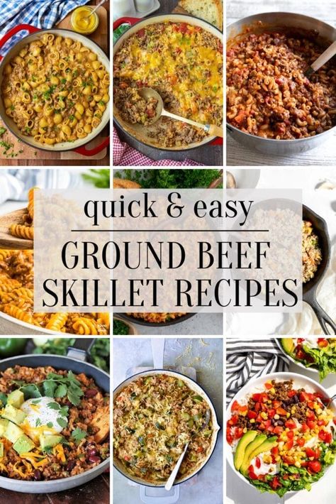 Ground Beef Skillet Recipes, Beef Skillet Recipes, Hamburger Skillet, Ground Beef Skillet, Stuffed Peppers Beef, Beef Skillet, Easy Skillet Meals, Stove Top Recipes, Skillet Recipes