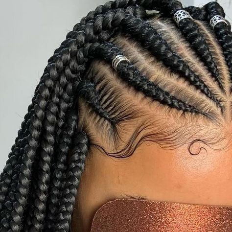 Afro Braids, Braid Inspiration, Braided Cornrow Hairstyles, Fulani Braids, Braids With Curls, Hairdos For Curly Hair, Hair Braiding, Natural Hair Braids, Cornrow Hairstyles