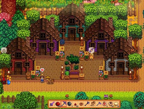 Stardew Valley Fruit Bat Cave Design, Stardew Valley Quarry Ideas, Stardew Valley Pond, Stardew Standard Farm, Stardew Valley Vineyard, Stardew Valley Crafting Area, Stardew Valley Standard Farm Layout Ideas, Stardew Valley Mill Ideas, Stardew Valley Horse Stable