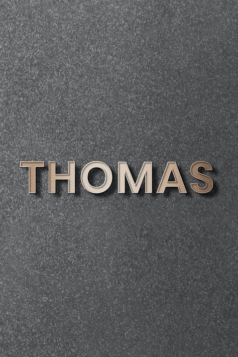 Thomas typography in gold design element vector | free image by rawpixel.com / Ohm Tattoo Name Ideas, Thomas Name, Golden Illustration, Golden Gradient, Black Texture Background, Tattoo Name, Free Illustration Images, Man Design