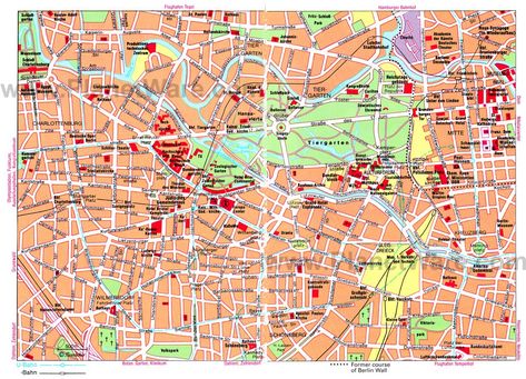 West Berlin Map - Tourist Attractions Berlin Tourist Map, Berlin Map, Germany Vacation, Berlin Travel, West Berlin, City Family, Tourist Map, Stuttgart Germany, Germany Berlin