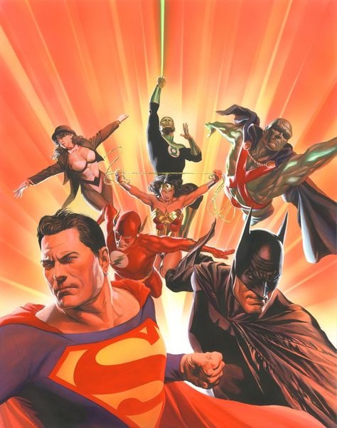 Justice League by Alex Ross Wallpaper Spider Man, Justice League Art, Alex Ross Art, Alex Raymond, Spiderman Comic Art, Comic Book Genres, Justice Society Of America, Dc Justice League, Justice Society