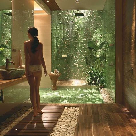 Tranquil Interior Decorating Color Palettes for Spa-Like Bathrooms • 333+ Art Images Asian Spa Bathroom, Relaxing Spa Bathroom, Bathroom Spa Vibes, Spa Like Home, Day Spa Interiors, Spa Interior Design Luxury, Spa Color Palette, Tranquil Interior, Luxury Spa Design