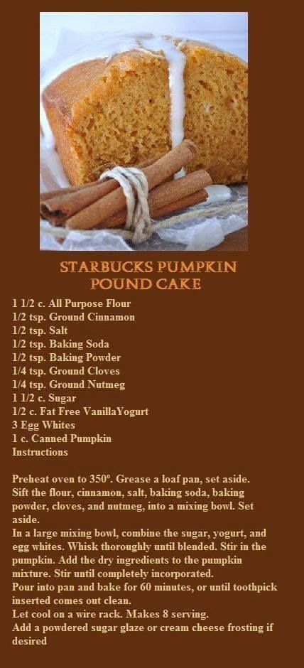 Starbucks Pumpkin Pound Cake, Pumpkin Pound Cake, Starbucks Pumpkin, Pound Cake Recipes, Pumpkin Dessert, Pumpkin Bread, Pound Cake, Pumpkin Recipes, The Menu