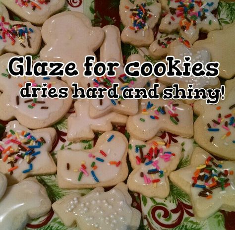 Pers~ a~Natalie: Cookie Glaze (dries hard and shiny) Cookie Glaze Icing That Hardens, Clear Glaze For Cookies, Glaze That Hardens, Sugar Cookie Glaze That Hardens, Hard Icing For Sugar Cookies, Glaze For Cookies That Hardens, Sugar Cookie Glaze Icing, Cookie Glaze That Hardens, Cookie Glaze Icing