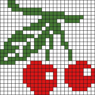 Cross Stitch Fruit, Graph Crochet, Pixel Crochet, Cross Stitch Christmas, Tapestry Crochet Patterns, Pola Kristik, Pixel Art Pattern, Stitch Christmas, Crochet Tapestry