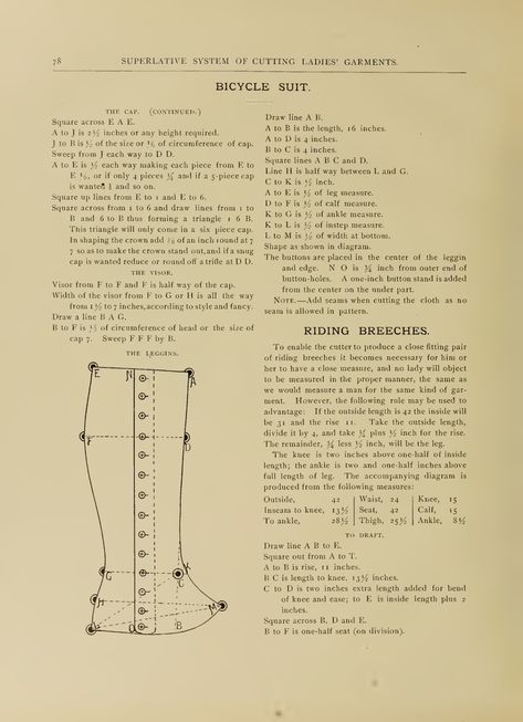 Sewing Form, Historical Patterns, Diy Horse, Make Do And Mend, Garment Pattern, Horse Diy, Riding Breeches, Victorian Clothing, Pattern Drafting