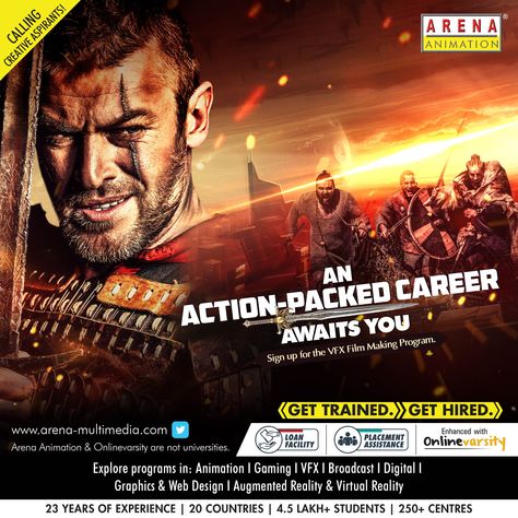 With Arena Animation's VFx film making program, say bye bye to the monotonous career opportunities and design your career in this creative and imaginative field.  Join Arena Noida today and kick start your awesome career!  #Arenanoida #VFxfilmmaking #Courses #Placement Arena Animation, Multimedia Design, Say Bye, Graphic Designing, Hotel Management, Design Course, Digital Graphics, I Am Game, Zbrush