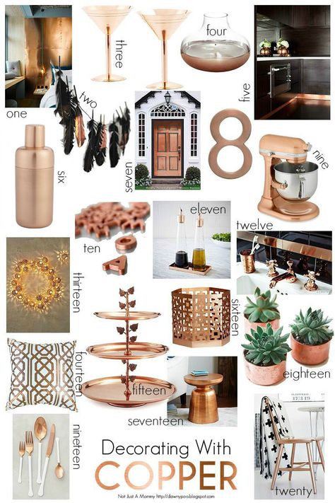 Decorating with Copper | No. 7 - Modern Masters Metallic Paint | Revel and Glitter Feature Copper Kitchenaid, Copper Kitchenaid Mixer, Copper Room Decor, Decorating With Copper, Copper Bakeware, Copper Bedroom, Copper Painting, Colors Of Summer, Dream Farmhouse