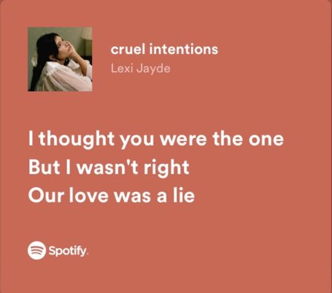 cruel intentions - closer to closure by lexi jayde — spotify lyrics Closer To Closure, Lexi Jayde, Cruel Intentions, Spotify Lyrics, Pretty Lyrics, New Album, Singers