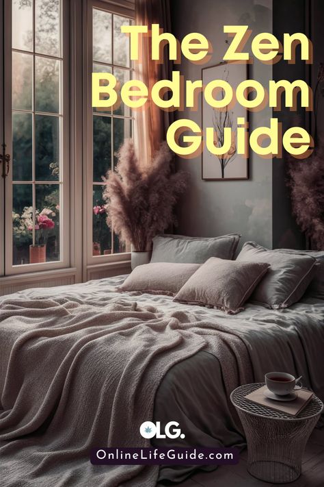 Discover how to transform your bedroom into a calming Zen-inspired retreat for better sleep and relaxation. Learn simple zen bedroom design ideas that incorporate peaceful elements, reduce stress, and promote restful nights. Perfect for anyone looking to enhance their sleep quality and create a serene environment at home. Explore the benefits of a minimalist, clutter-free space that supports both physical and mental well-being. Morning Pictures In Bed, Zen Bedroom Ideas Serenity, Zen Style Bedroom, Calm Room Ideas, Zen Bedroom Design, Zen Bedroom Ideas, Bedroom Aesthetic Cozy, Bedroom Guide, Restful Bedrooms