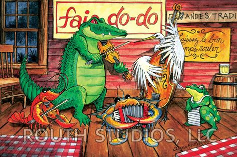 Alligators Art, Louisiana Culture, Louisiana Swamp, Louisiana Cajun, New Orleans Art, Louisiana Art, Down South, Southern Charm, White Envelopes