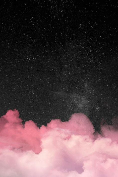 Galaxy background vector with pink clouds | premium image by rawpixel.com / Adjima Dark Mobile Wallpaper, Iphone Wallpaper Night Sky, Iphone Wallpaper Night, Iphone Wallpaper Stars, Pink Clouds Wallpaper, Pink And Black Wallpaper, Galaxy Images, Free Illustration Images, Pink Galaxy