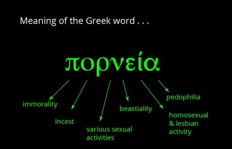 Porneia Definition — What is the meaning of the Greek word porneia in the Bible? Koine Greek, Bible Questions, Bible Dictionary, Commit Adultery, Greek Names, New American Standard Bible, What Is Meant, Greek Words, King James Version