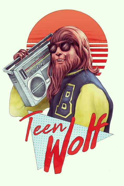 Teen Wolf (1985) [1764 x 2646] Teen Wolf 1985, Teen Wolf Poster, Wolf Cartoon, 1980s Movie Posters, Teen Wolf Movie, 80s Posters, 80s Movie Posters, Wolf Poster, Movie Artwork