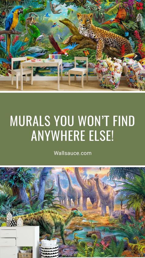 Dinosaur Playroom Ideas, Dino Playroom, Animal Bedroom Ideas, Playroom Mural, Animal Kids Room, Animal Wallpapers, S Wallpaper, Animal Bedroom, Dream Bedrooms