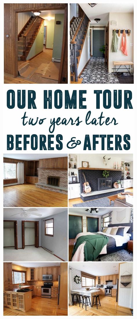 Home Remodeling Living Room, Home Remodel Before And After, Ranch House Remodel, Fixer Upper House, Modern Renovation, Diy House Renovations, Two Years Later, Diy Kitchen Renovation, Farmhouse Remodel