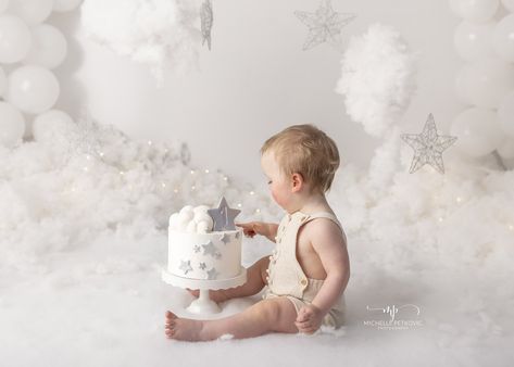 Clouds cake smash photography session White Cloud Cake, Cakesmash Photoshoot, Clouds Cake, Cloud Cake, Cake Smash Photography, Best Cake, Smash Cake Photoshoot, Birthday Cake Smash, Milestone Birthday